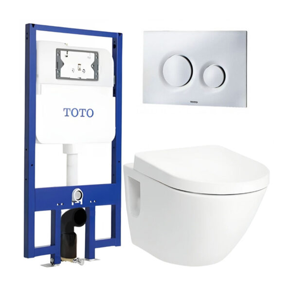 Bồn Cầu TOTO CW762 TC384CVK WH172A MB174P#WH Treo Tường