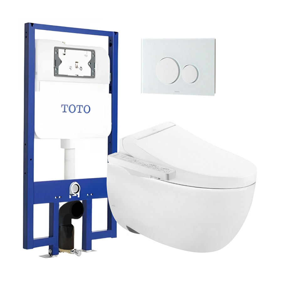 Bồn Cầu TOTO CW812RA#W TCF23410AAA#NW WH172A MB176G#WH Nắp Điện Tử Treo Tường