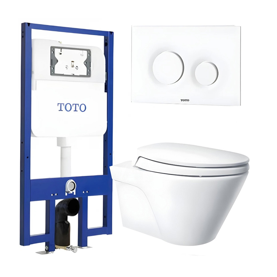 Bồn Cầu TOTO CW822RA/TC393VS/MB174P#WH/WH172A Treo Tường